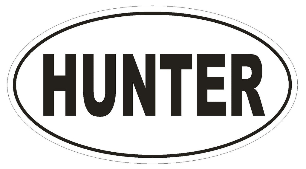 HUNTER Oval Bumper Sticker or Helmet Sticker D1806 Euro Oval - Winter Park Products