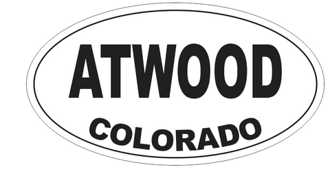 Atwood Colorado Oval Bumper Sticker D7148 Euro Oval