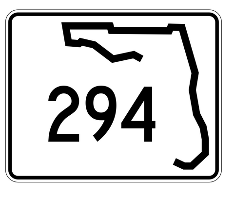 Florida State Road 294 Sticker Decal R1528 Highway Sign - Winter Park Products