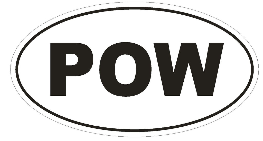 POW Oval Bumper Sticker or Helmet Sticker D1618 Prisoner Of War - Winter Park Products