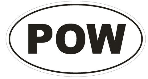 POW Oval Bumper Sticker or Helmet Sticker D1618 Prisoner Of War - Winter Park Products