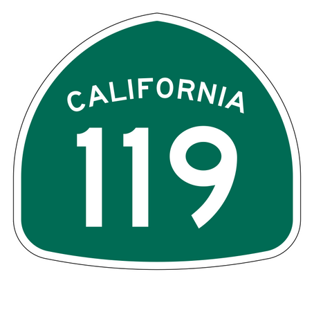 California State Route 119 Sticker Decal R1194 Highway Sign - Winter Park Products