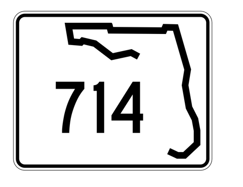 Florida State Road 714 Sticker Decal R1680 Highway Sign - Winter Park Products