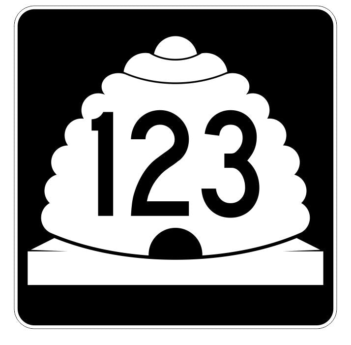 Utah State Highway 123 Sticker Decal R5448 Highway Route Sign