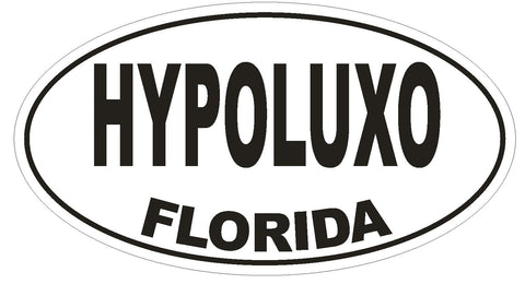 Hypoluxo Florida Oval Bumper Sticker or Helmet Sticker D1535 Euro Oval - Winter Park Products