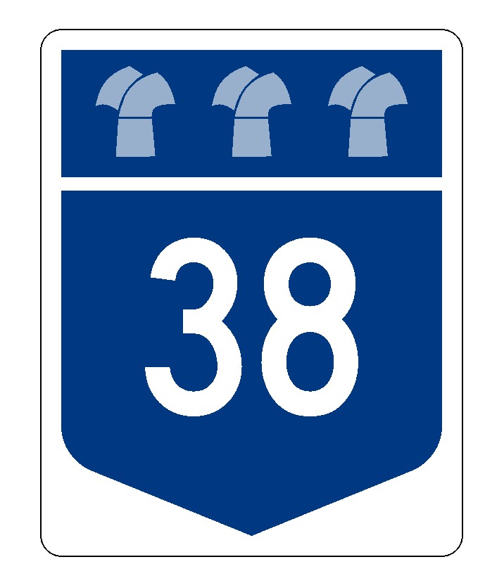 Saskatchewan Provincial Highway 38 Sticker Decal R1062 Highway Sign Road Sign - Winter Park Products