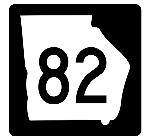 Georgia State Route 82 Sticker R3627 Highway Sign