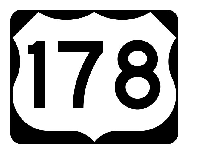 US Route 178 Sticker R2129 Highway Sign Road Sign - Winter Park Products