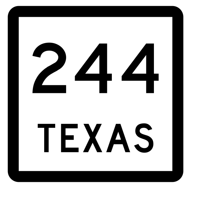 Texas State Highway 244 Sticker Decal R2540 Highway Sign