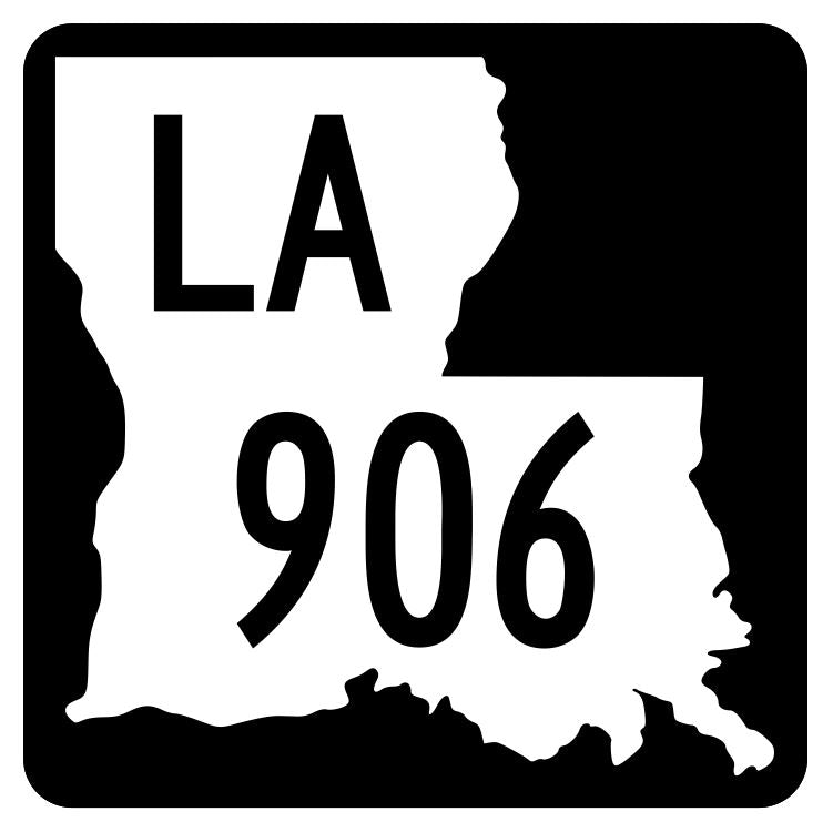 Louisiana State Highway 906 Sticker Decal R6185 Highway Route Sign