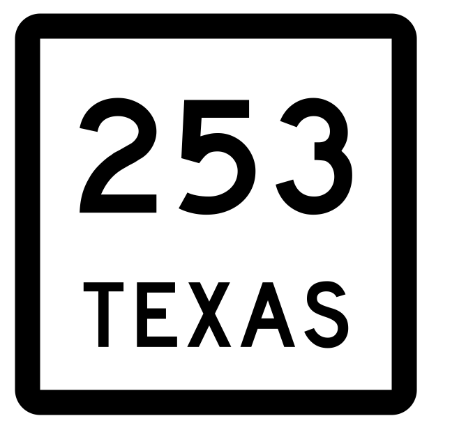 Texas State Highway 253 Sticker Decal R2549 Highway Sign