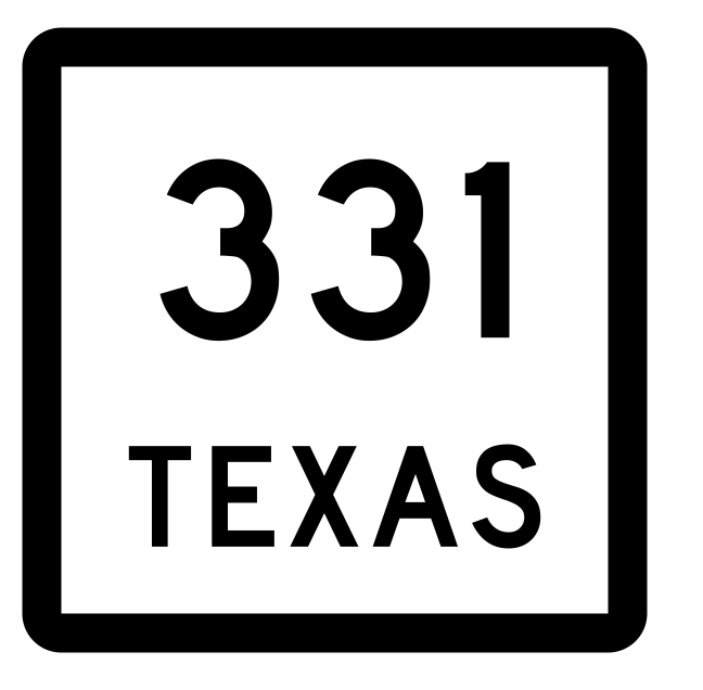 Texas State Highway 331 Sticker Decal R2626 Highway Sign
