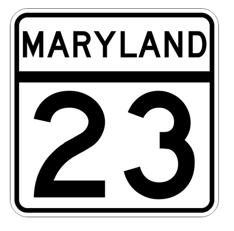 Maryland State Highway 23 Sticker Decal R2682 Highway Sign