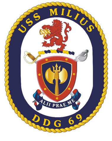 USS Milius Sticker Military Armed Forces Navy Decal M172 - Winter Park Products