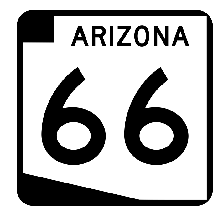 Arizona State Route 66 Sticker R2706 Highway Sign Road Sign