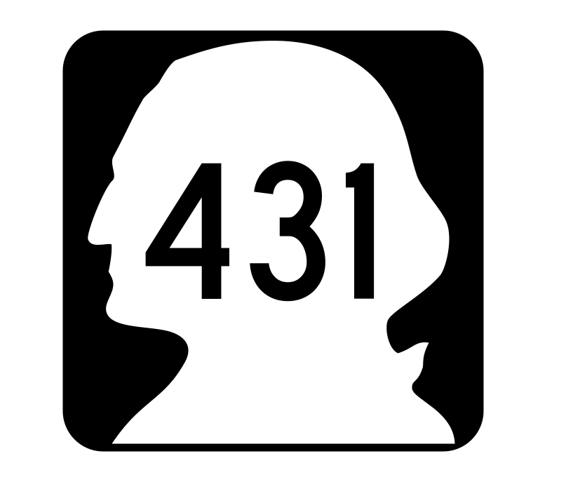 Washington State Route 431 Sticker R2914 Highway Sign Road Sign