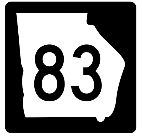 Georgia State Route 83 Sticker R3628 Highway Sign
