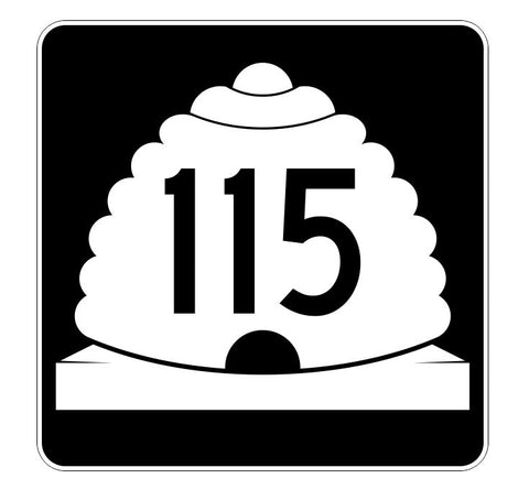 Utah State Highway 115 Sticker Decal R5441 Highway Route Sign