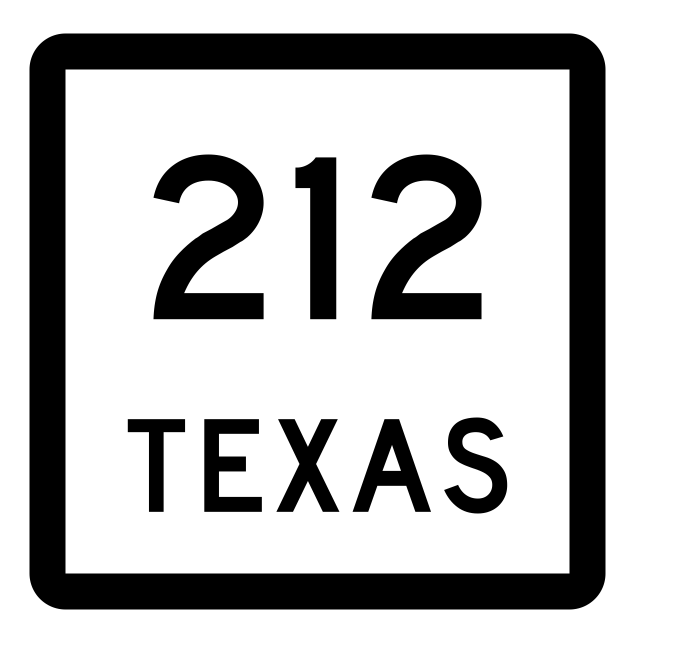 Texas State Highway 212 Sticker Decal R2509 Highway Sign