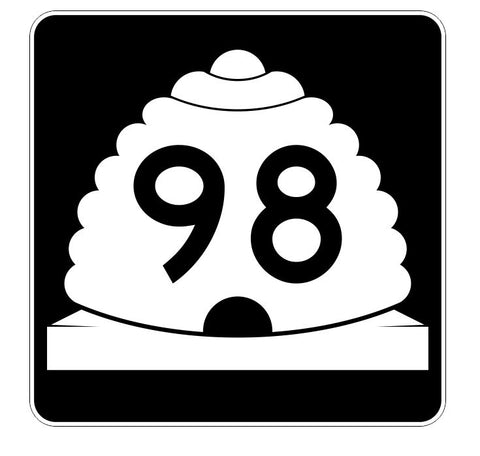 Utah State Highway 98 Sticker Decal R5425 Highway Route Sign