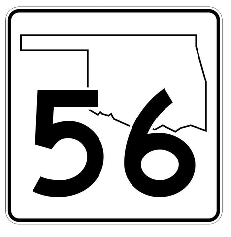 Oklahoma State Highway 56 Sticker Decal R5621 Highway Route Sign