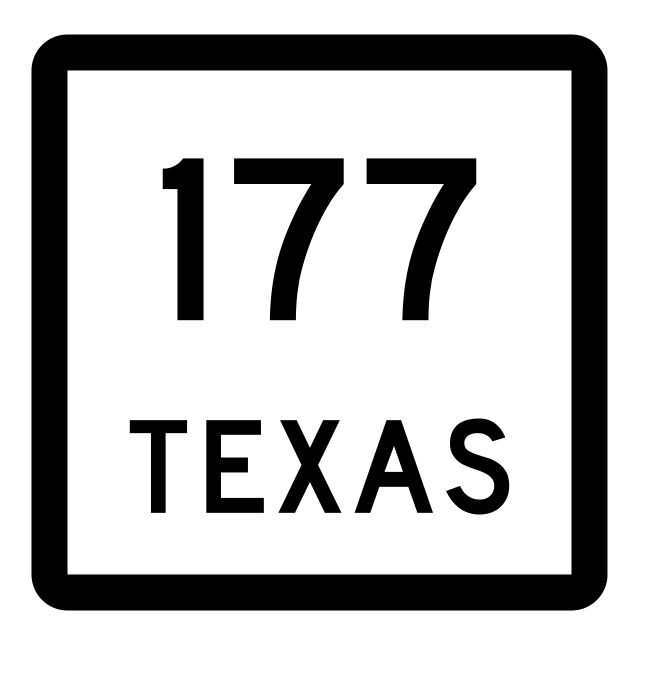 Texas State Highway 177 Sticker Decal R2475 Highway Sign - Winter Park Products