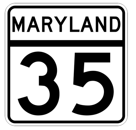 Maryland State Highway 35 Sticker Decal R2693 Highway Sign