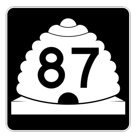 Utah State Highway 87 Sticker Decal R5417 Highway Route Sign