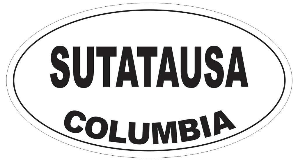 Sutatausa Columbia Oval Bumper Sticker or Helmet Sticker D4858