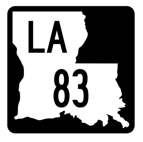 Louisiana State Highway 83 Sticker Decal R5801 Highway Route Sign