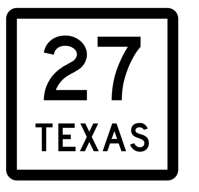 Texas State Highway 27 Sticker Decal R2281 Highway Sign - Winter Park Products