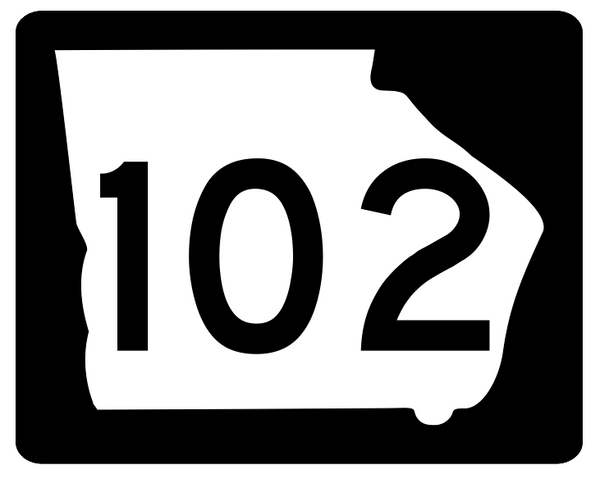 Georgia State Route 102 Sticker R3646 Highway Sign – Winter Park Products