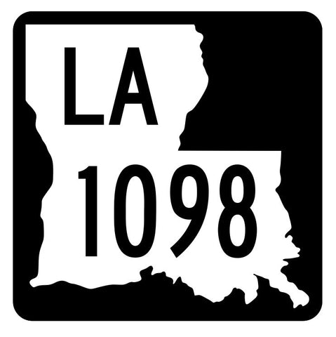 Louisiana State Highway 1098 Sticker Decal R6346 Highway Route Sign