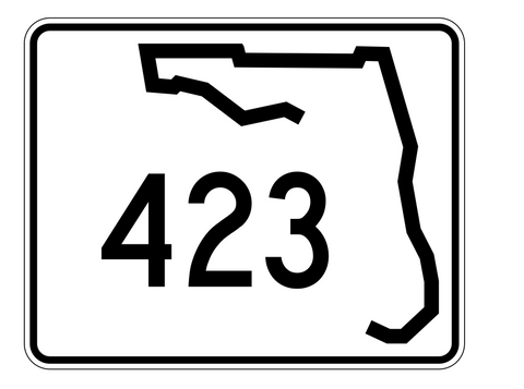 Florida State Road 423 Sticker Decal R1569 Highway Sign - Winter Park Products