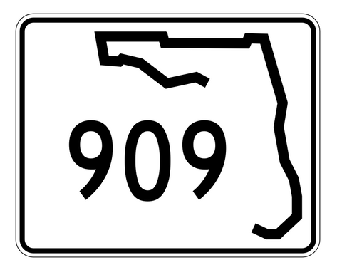 Florida State Road 909 Sticker Decal R1745 Highway Sign - Winter Park Products