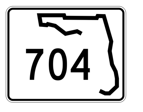 Florida State Road 704 Sticker Decal R1675 Highway Sign - Winter Park Products