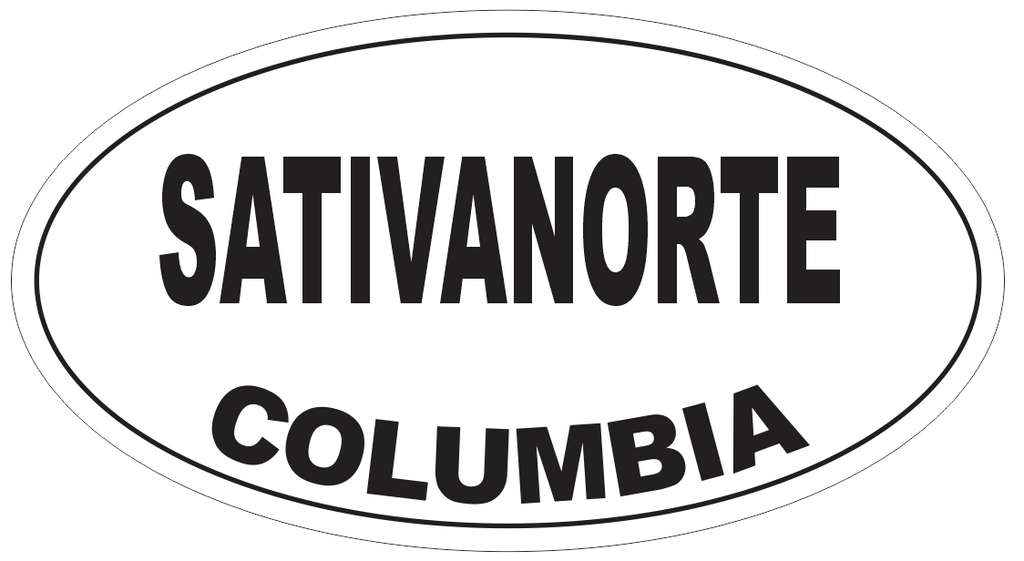 Sativanorte Columbia Oval Bumper Sticker or Helmet Sticker D4783