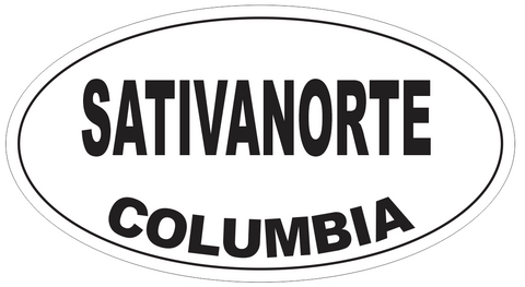 Sativanorte Columbia Oval Bumper Sticker or Helmet Sticker D4783