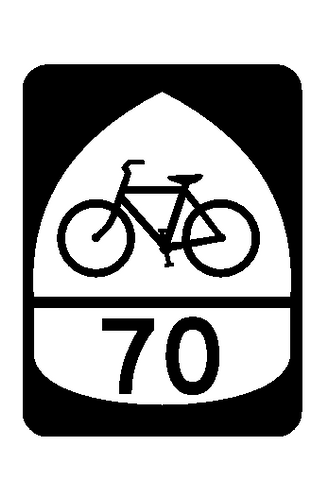US Bicycle Route 70 Sticker R3178 Highway Sign