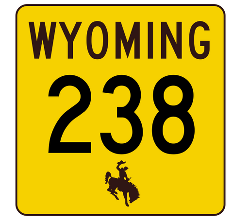 Wyoming Highway 238 Sticker R3479 Highway Sign