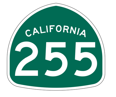 California State Route 255 Sticker Decal R1305 Highway Sign - Winter Park Products