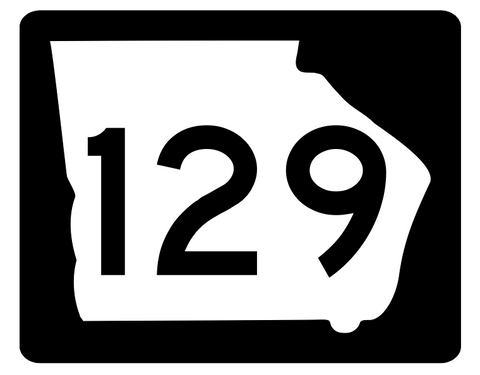 Georgia State Route 129 Sticker R3671 Highway Sign