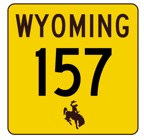 Wyoming Highway 157 Sticker R3439 Highway Sign
