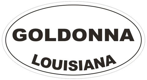 Goldonna Louisiana Oval Bumper Sticker or Helmet Sticker D3927