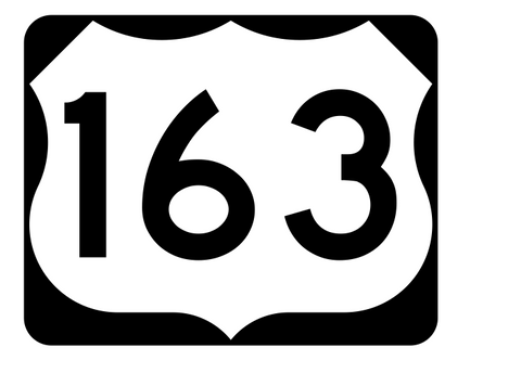 US Route 163 Sticker R2120 Highway Sign Road Sign - Winter Park Products