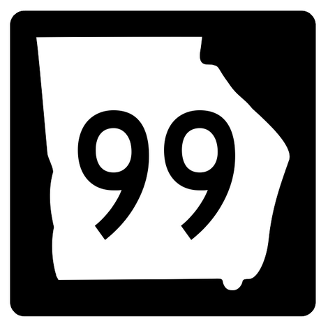 Georgia State Route 99 Sticker R3642 Highway Sign