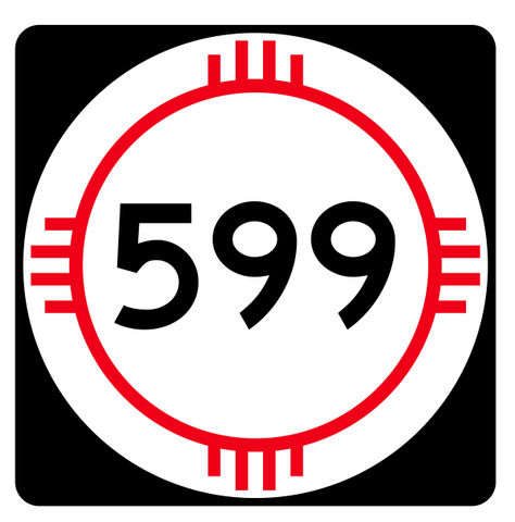New Mexico State Road 599 Sticker R4208 Highway Sign Road Sign Decal
