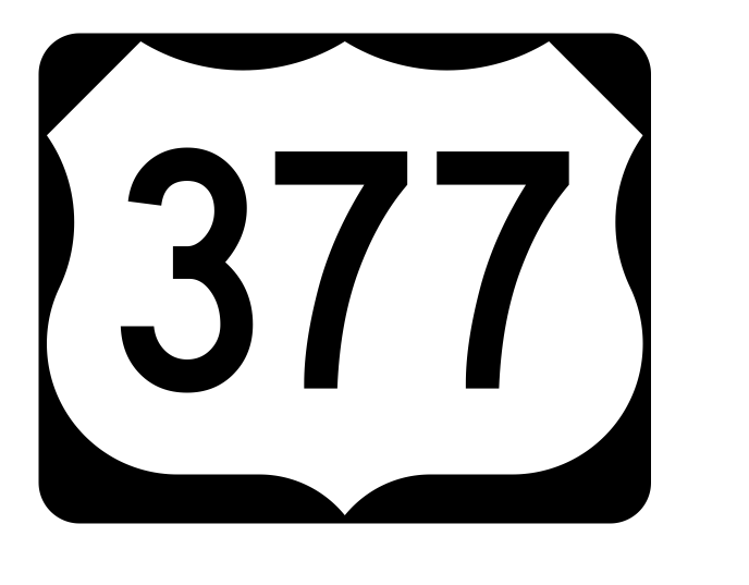US Route 377 Sticker R2189 Highway Sign Road Sign - Winter Park Products