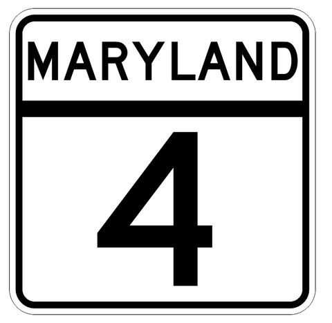 Maryland State Highway 4 Sticker Decal R2665 Highway Sign