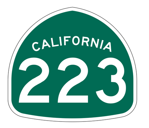 California State Route 223 Sticker Decal R1279 Highway Sign - Winter Park Products